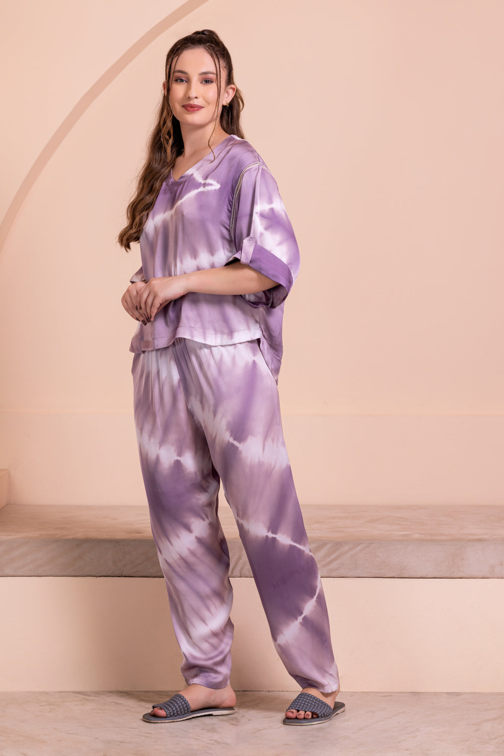 Tye & Dye Pj set in Satin