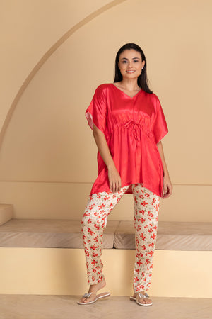 Satin Kaftan Pj set