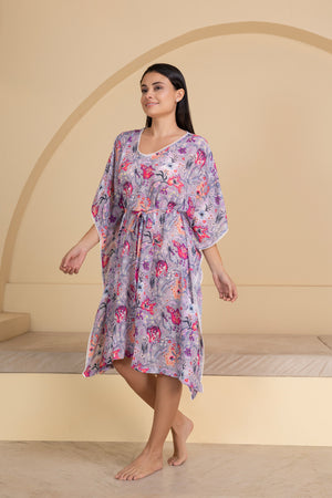 Floral Chiffon Beach cover up