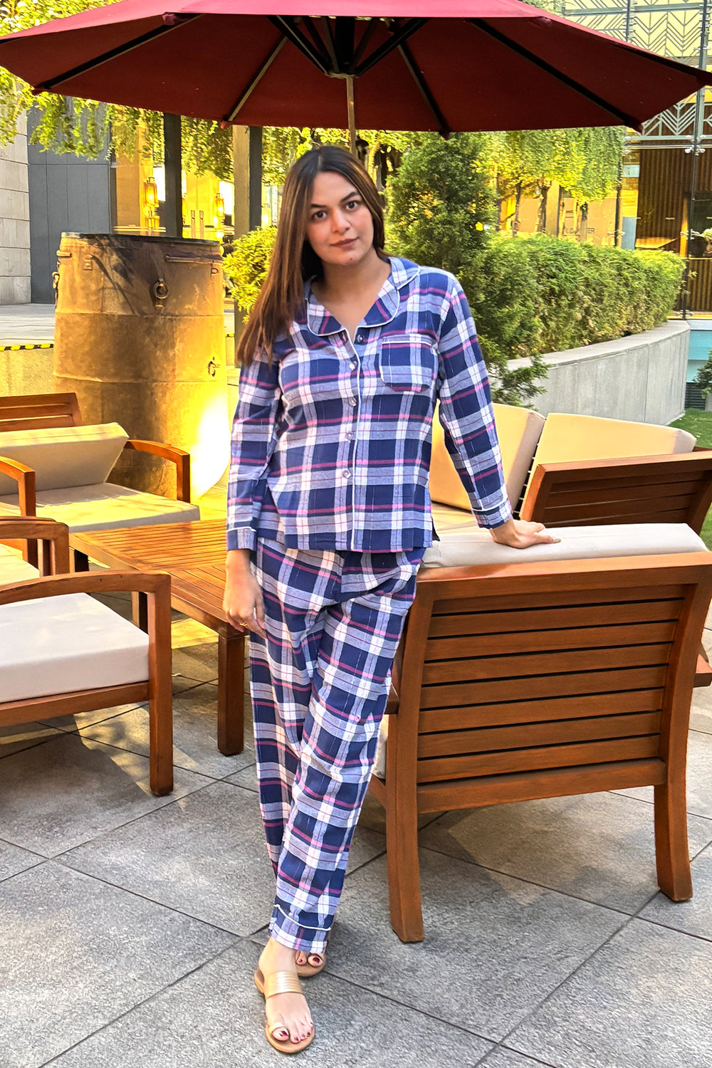 Flannel Pj set in Madras Check