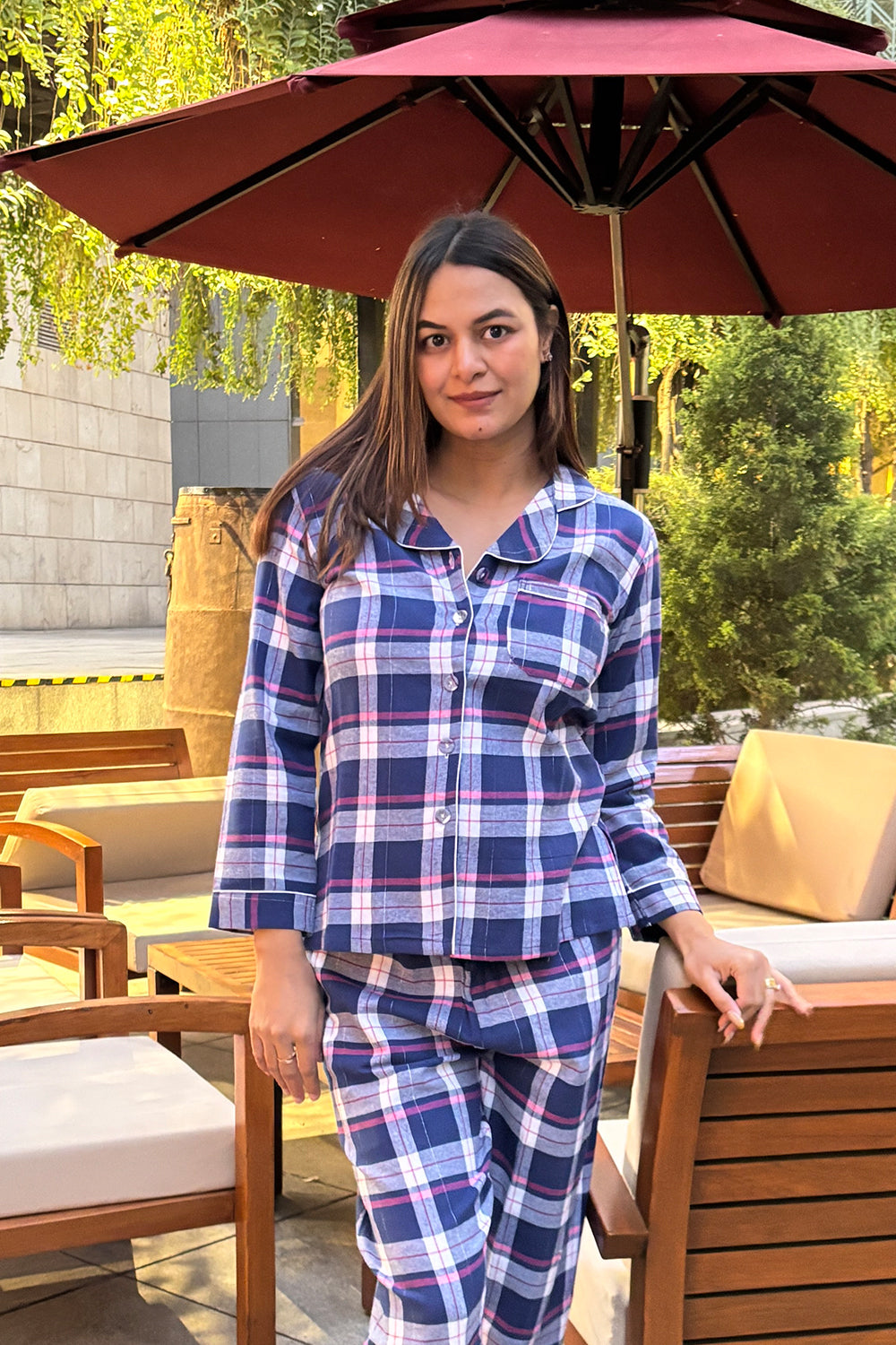 Flannel Pj set in Madras Check