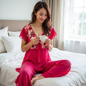 Pink Blush Breeze Chiffon Sleep Set