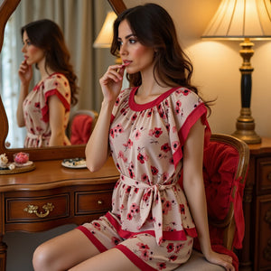 Glamour floral chiffon set