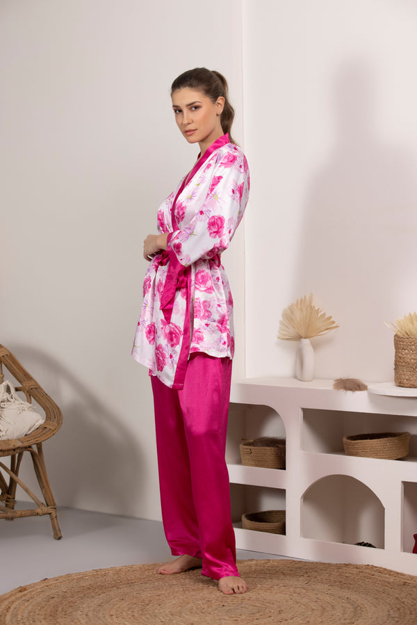 Ladies Silk Pajama Set