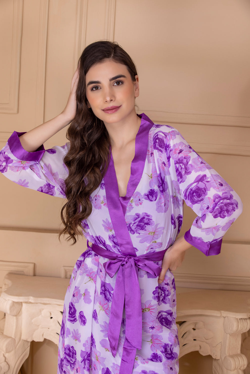 Sexy Nighty for Women Naughty Sex Silk Wrap formal Gown Satin Pajama Sets  Men and Women Matching