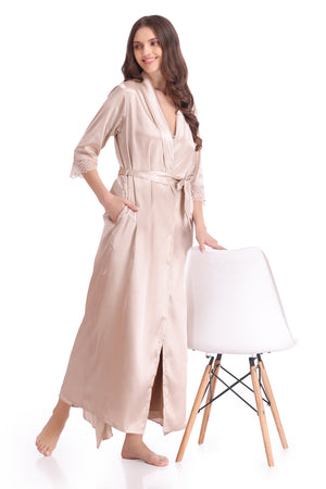 Plain Satin Nightgown set