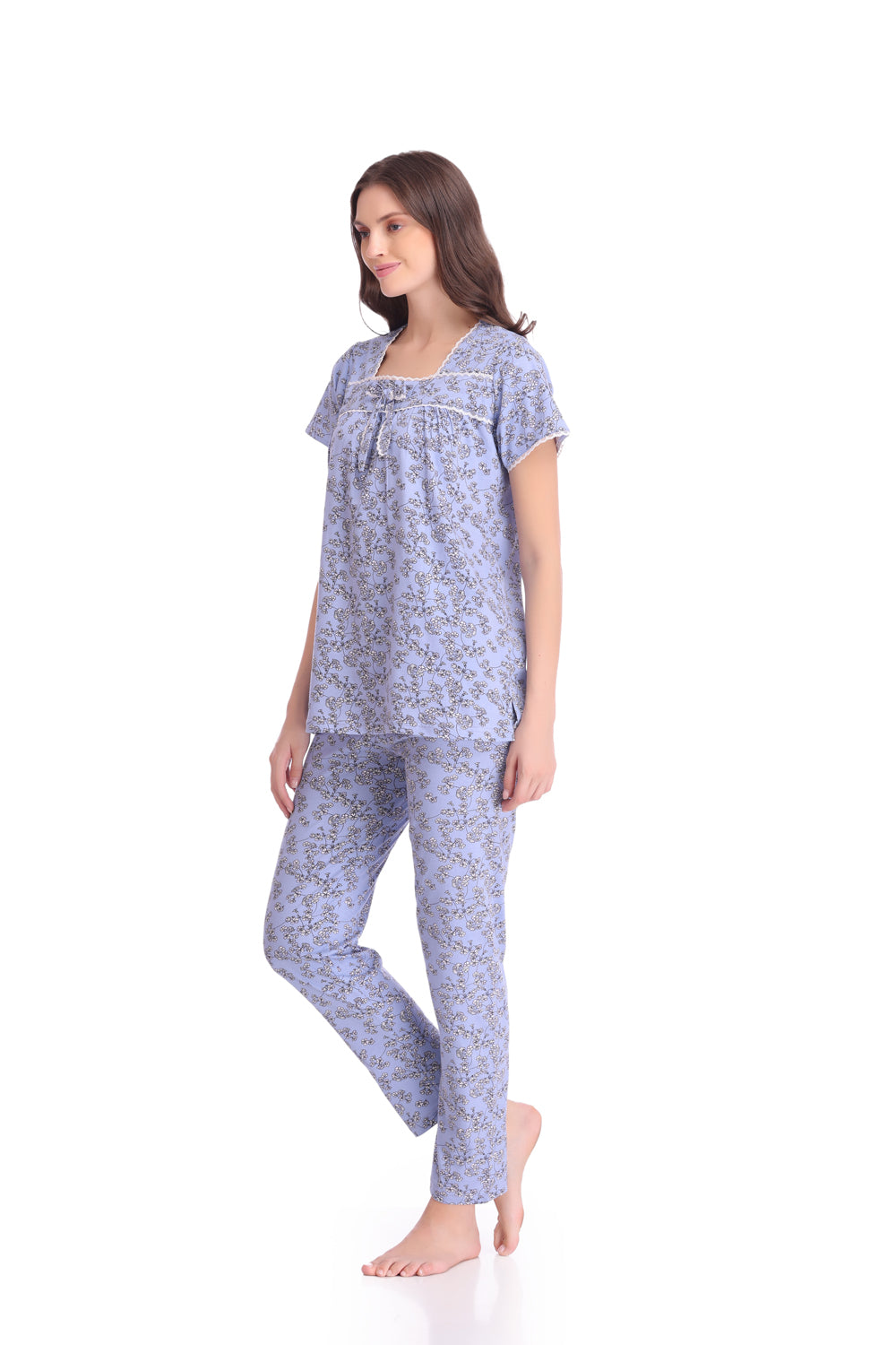 Printed Knit Cotton Night suit