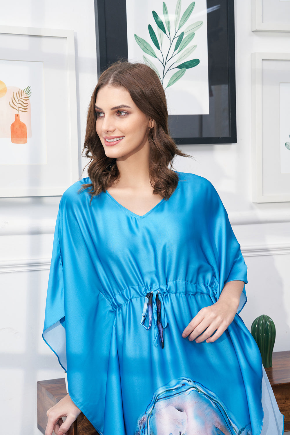 Digital print Satin Kaftan Private Lives