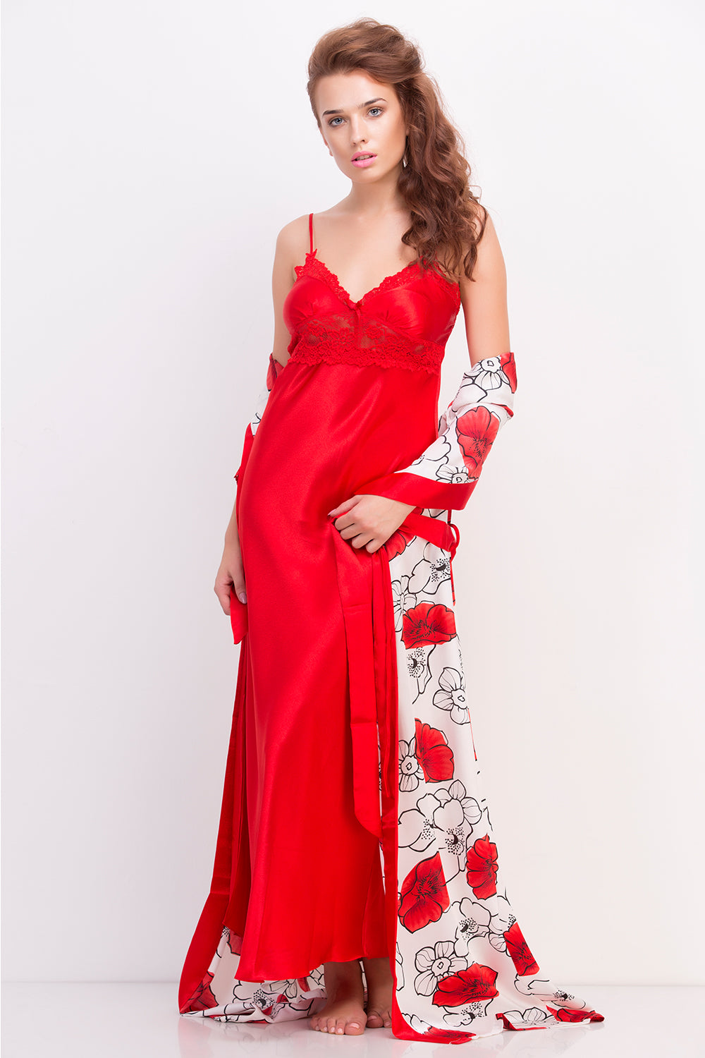 Clovia Women's Satin Short Bridal Night Dress with Robe (NS1355P22_Pink_S)  : Amazon.in: Fashion