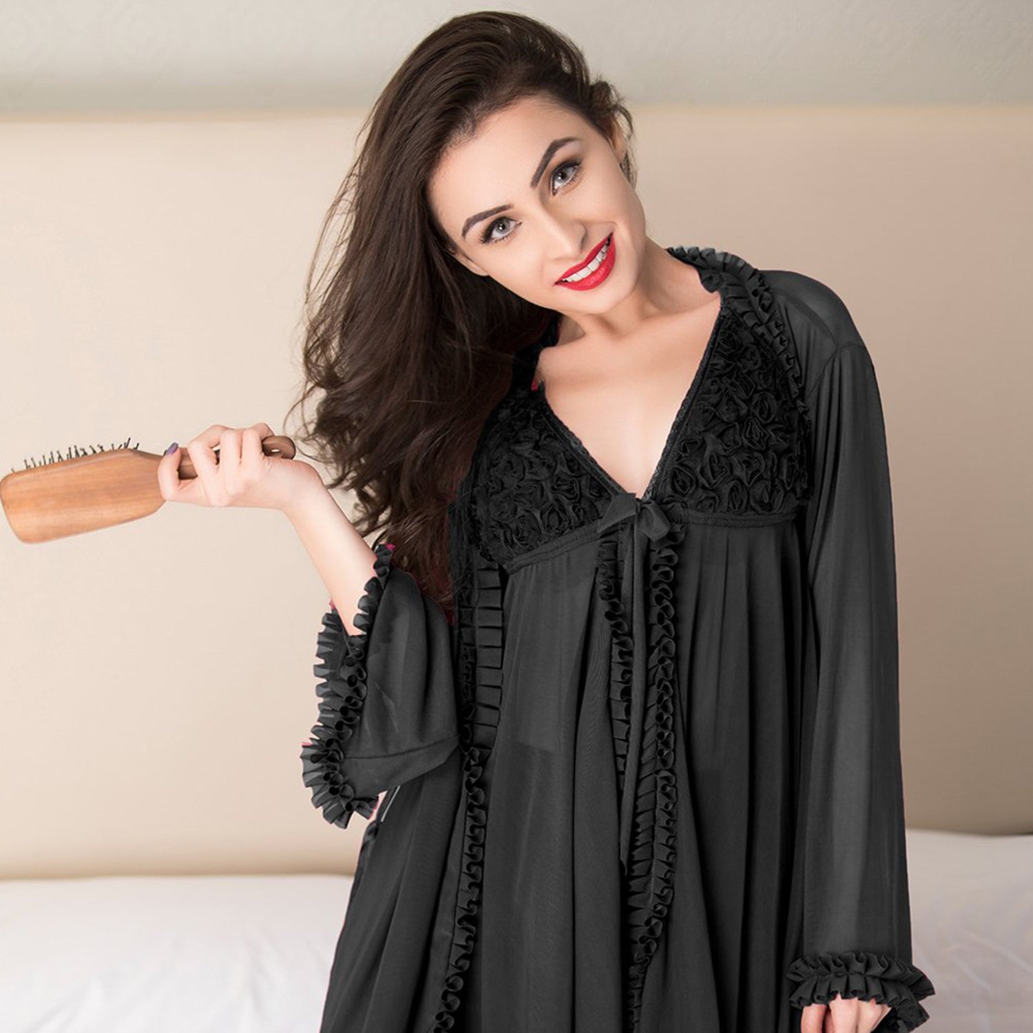 Buy SOOTH YOURSELF BLACK NIGHT SUIT for Women Online in India