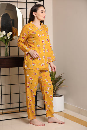 Exotic floral garden Classic Collar Night suit Private Lives