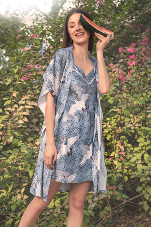 Printed Short Nightgown set Private Lives